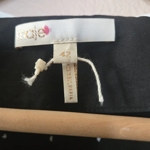 MAJE Randi Dotted Shirt Dress NWOT - Picture 10 of 10